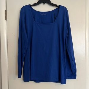 NWT Universal Standard Square Neck Blue Tee